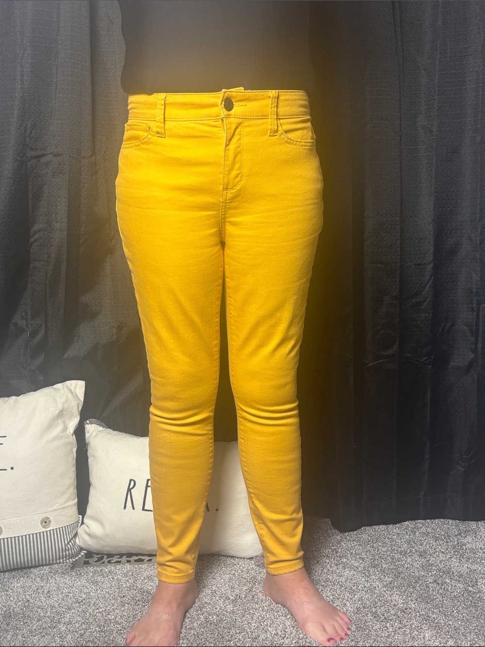 St. John's Bay Yellow Skinny Jeans
